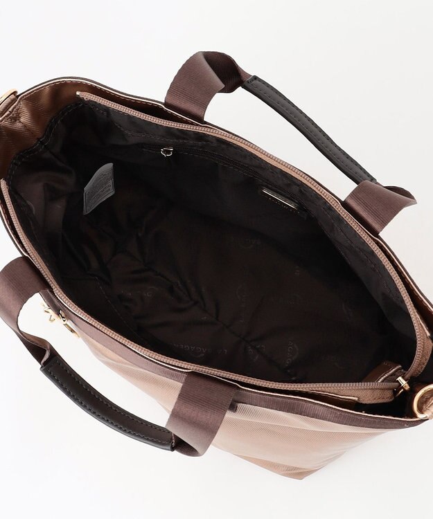 LA BAGAGERIE 【コットン×ポリウレタン】シャイニーミニトート ベージュ