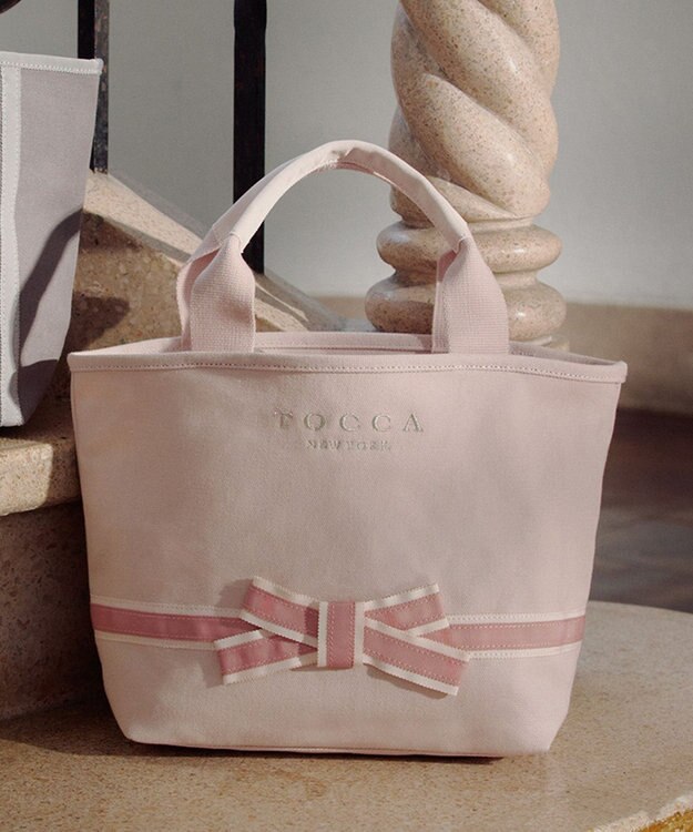 TOCCA BOW BRIDGE CANVAS TOTE トートバッグ【星風まどかさん着用】 ピンク系