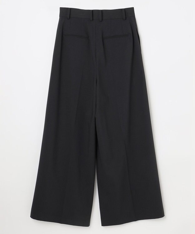 NAVE 【Nave・洗える】スパントロ ワイドラップパンツ ブラック系