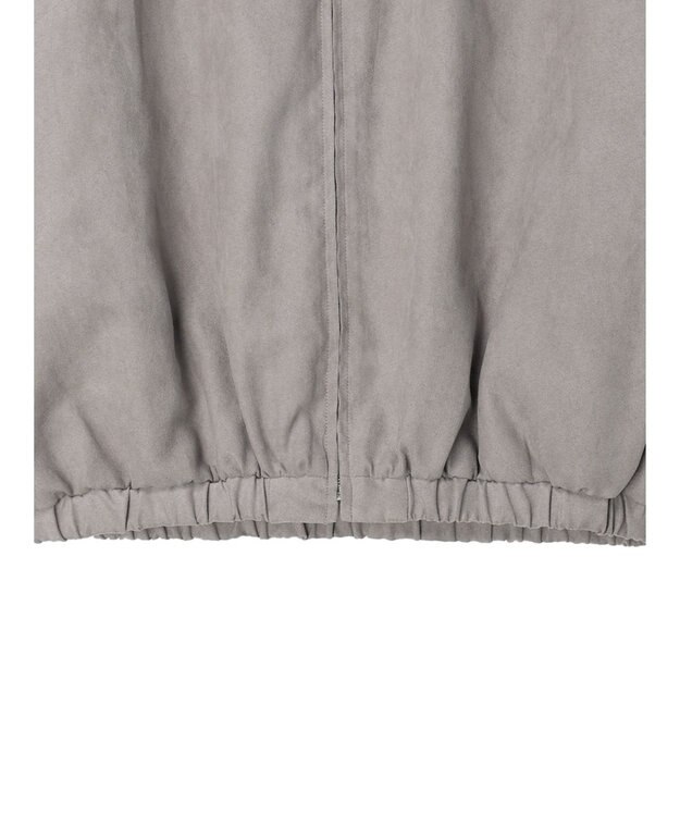 Green Parks スウェード調ギャザーブルゾン Gray