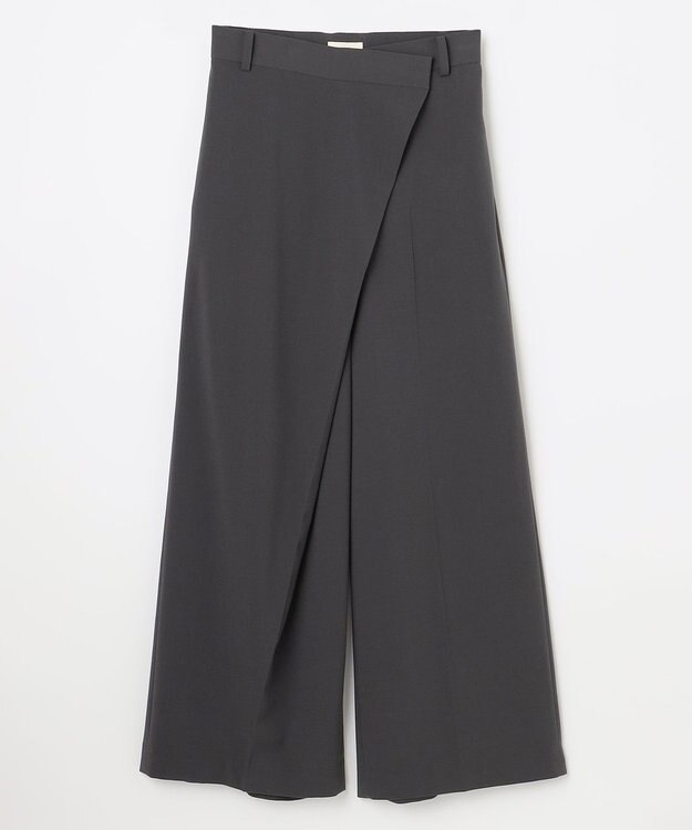 NAVE 【Nave・洗える】スパントロ ワイドラップパンツ グレー系