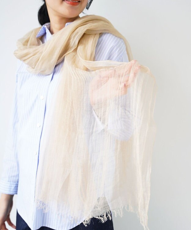 muto Ramie 500 plain リネンストール beige plain