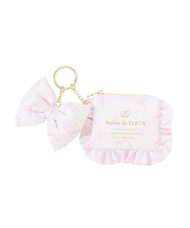 Maison de FLEUR ブランドロゴポーチチャーム Pink