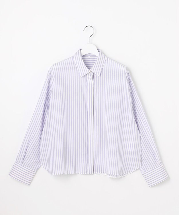 自由区 L 【SHIHOさん着用】SOMELOSドルマンスリーブ ブラウス モーヴストライプ