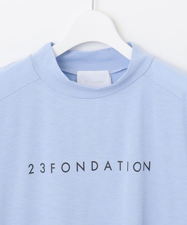 23区GOLF 【23Fondation/WOMEN】フレンチスリーブ ロゴトップス サックスブルー系