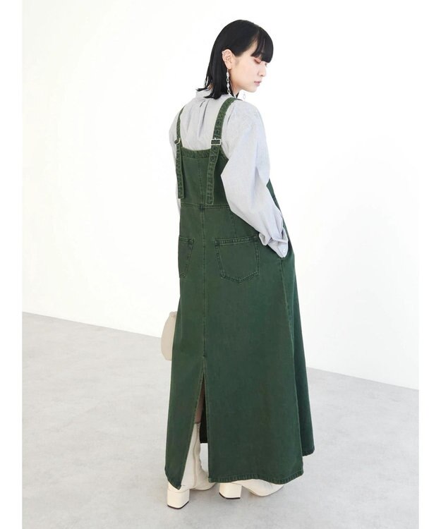 Green Parks ・ＳＵＧＡＲ　ＳＰＯＯＮ　カラーデニムジャンスカ Green