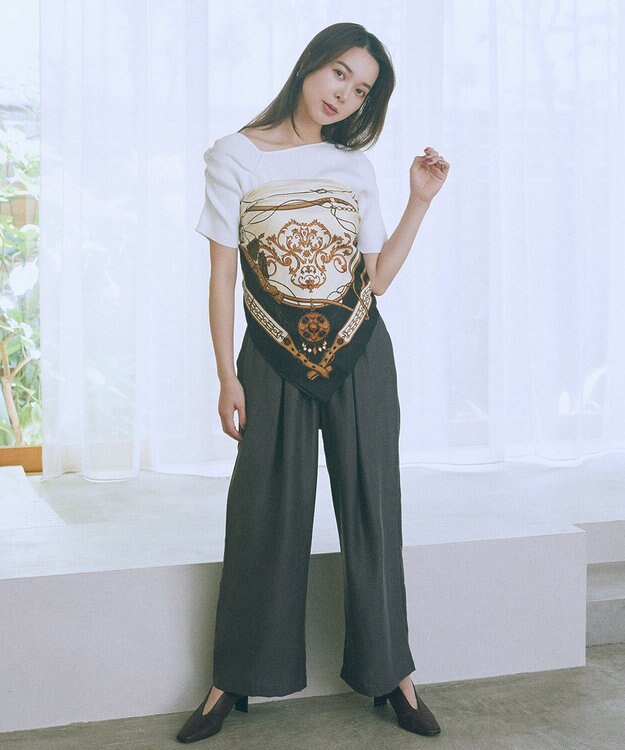 earth music&ecology 大判スカーフ Pink