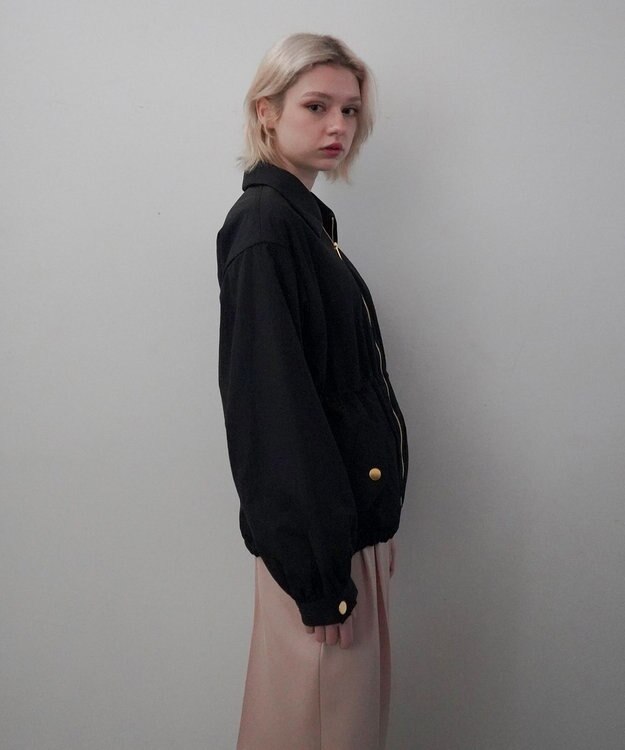 GRACE CONTINENTAL ナイロンパディングブルゾン ブラック