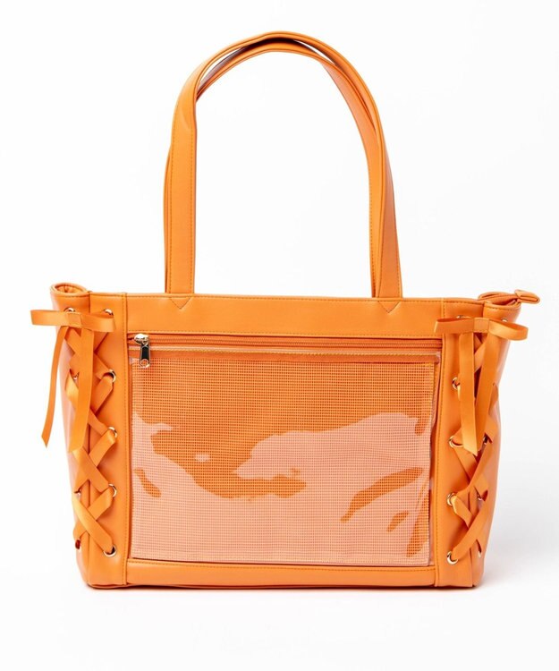 WEGO 【痛バ＆推し活グッズ】レースアップ痛バッグS オレンジ