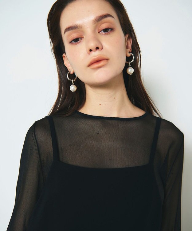 GRACE CONTINENTAL パールリングイヤークリップ シルバー