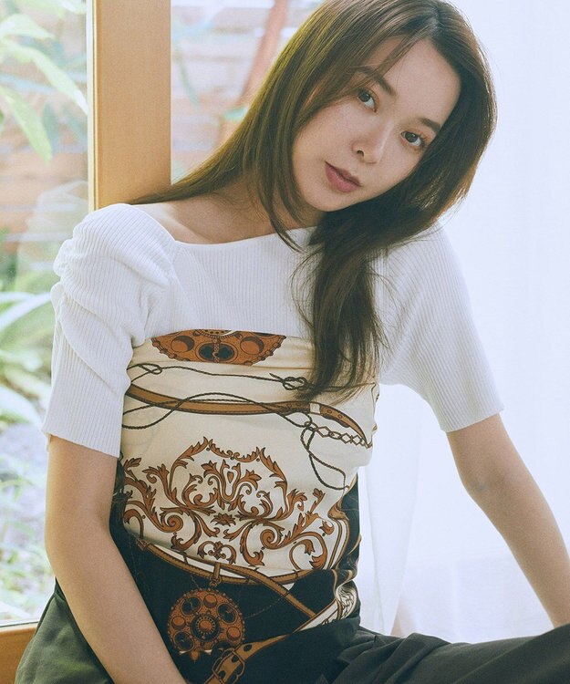 earth music&ecology 大判スカーフ Pink