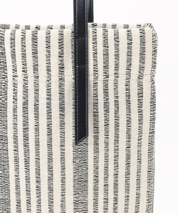 ICB スマートトートバッグ ベージュ系ストライプ