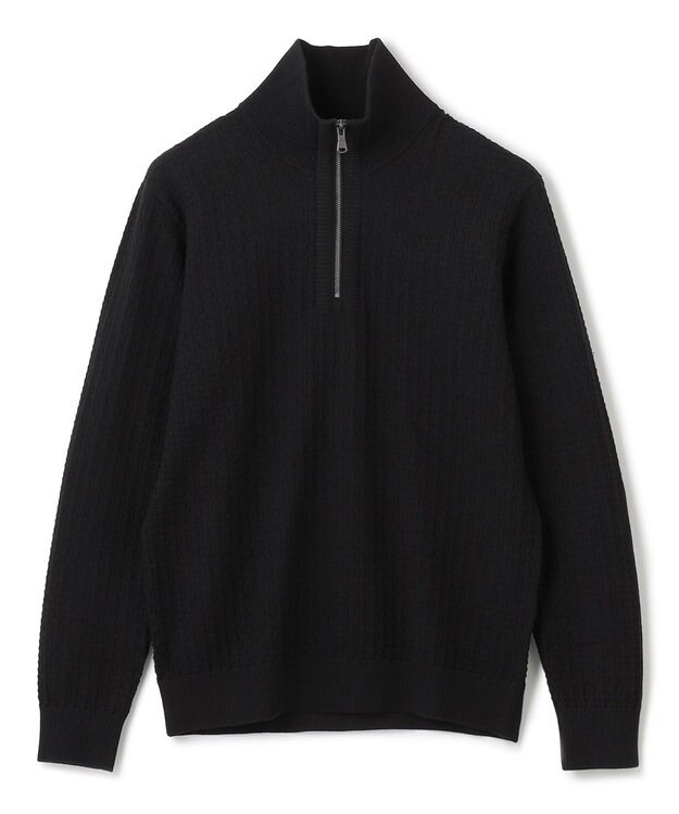 JOSEPH HOMME 【WEB限定】ヴィスコースリンクス　ハーフジップニット ブラック系