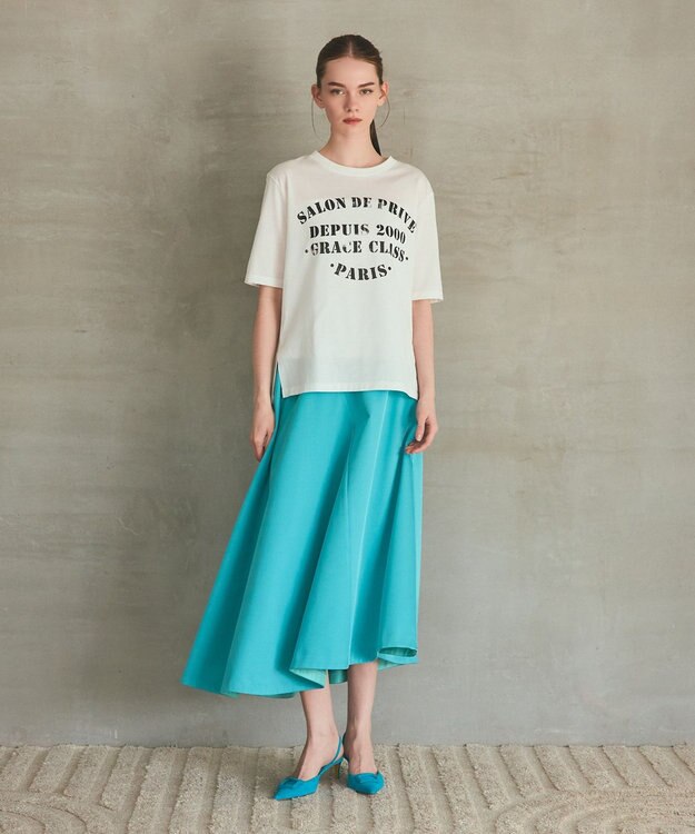 GRACE CONTINENTAL イレギュラーフレアスカート グリーン