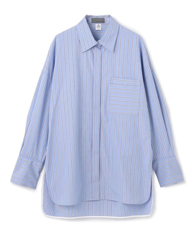uncrave THOMAS MASON BIGシャツ ブルーストライプ