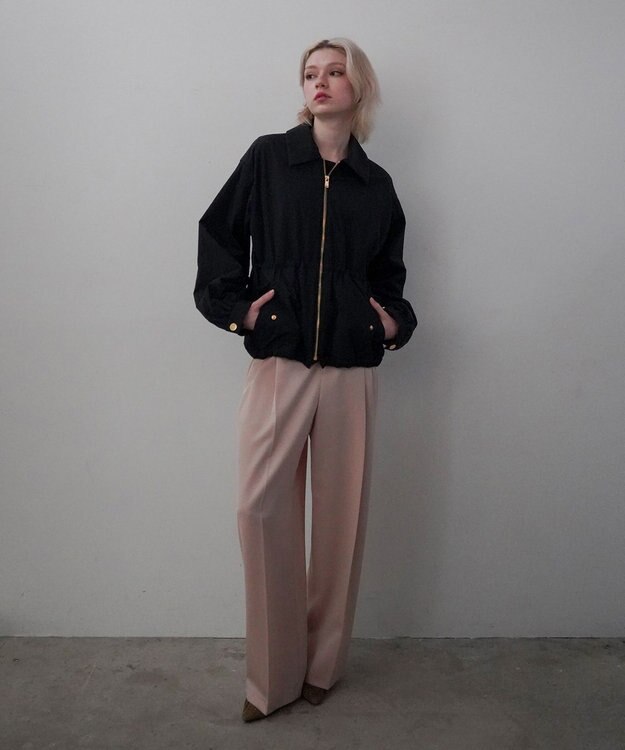 GRACE CONTINENTAL ナイロンパディングブルゾン ブラック