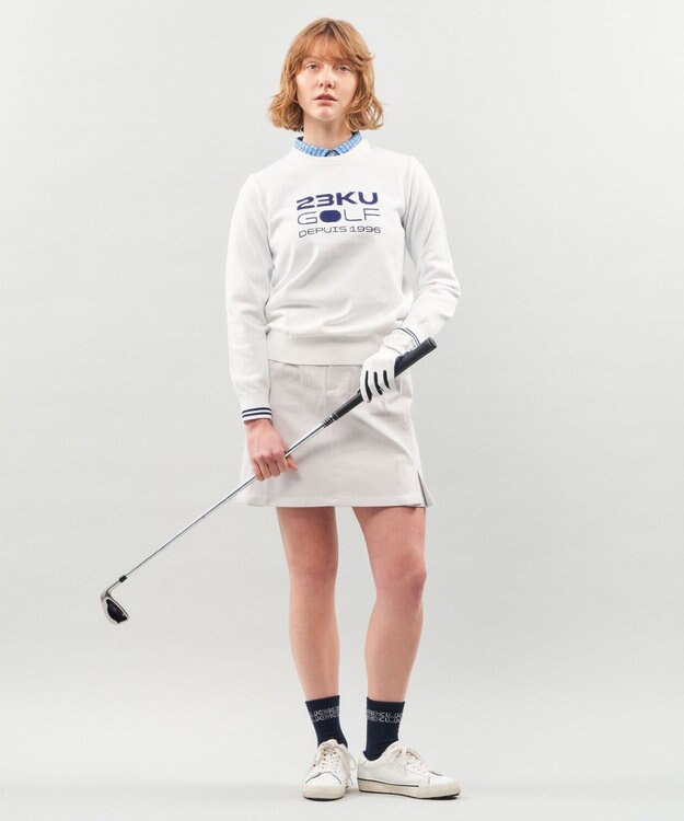 23区GOLF 【WOMEN】【ストレッチ】ハイパワーストレッチ ベーシックスカート ライトグレー系