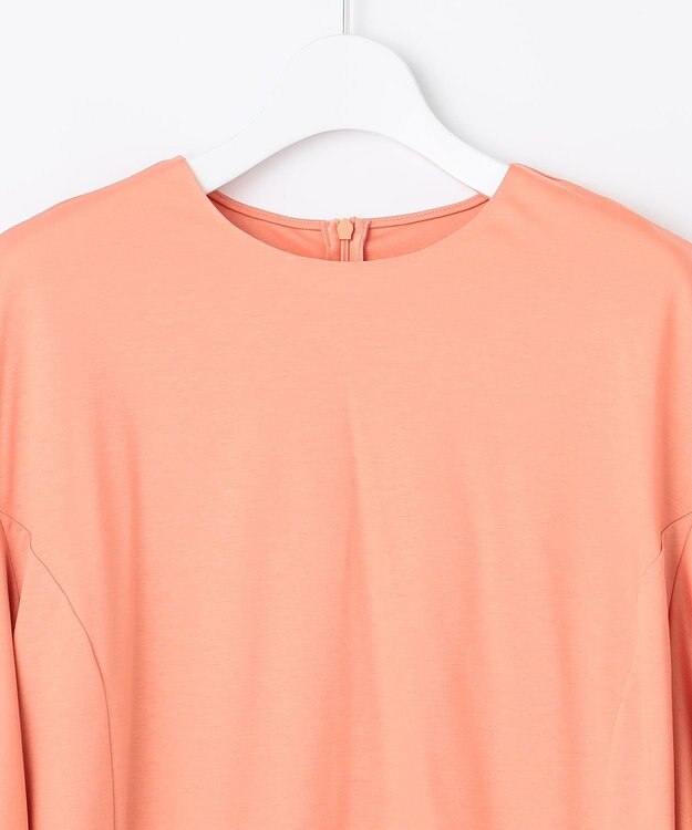 自由区 【Premium Collection】フレアスリーブスムースジャージー カットソー コーラル