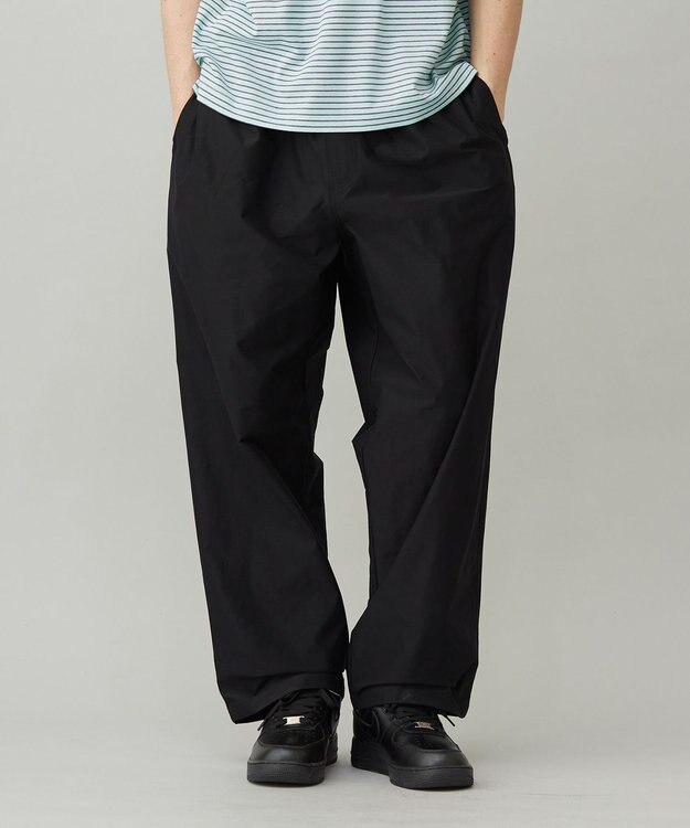UNFILO MENS スラブジャージー ワイドパンツ ブラック