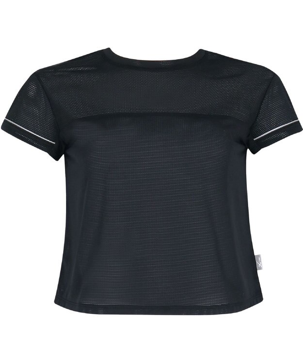CW-X 【WOMEN】 CW-X ランニングシャツ メッシュ素材 涼しい着ごこち スポーツウェア 半袖 3分袖 レディース DLY163 /ワコール ブラック