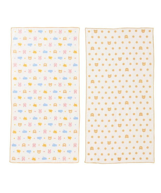 MIKI HOUSE HOT BISCUITS ガーゼベビータオルセット アイボリー