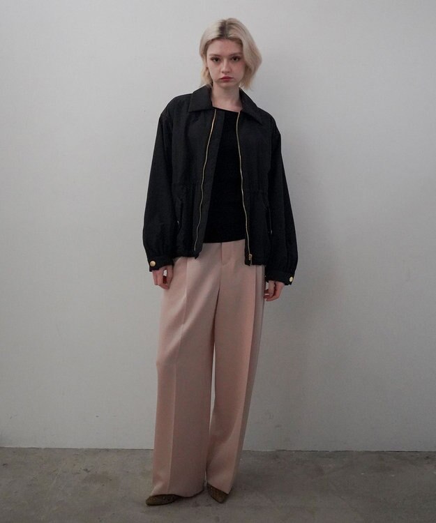 GRACE CONTINENTAL ナイロンパディングブルゾン ブラック