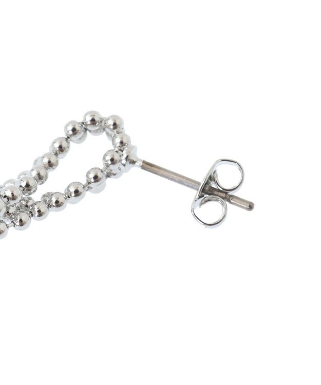 YECCA VECCA ノットボールチェーンピアス Silver