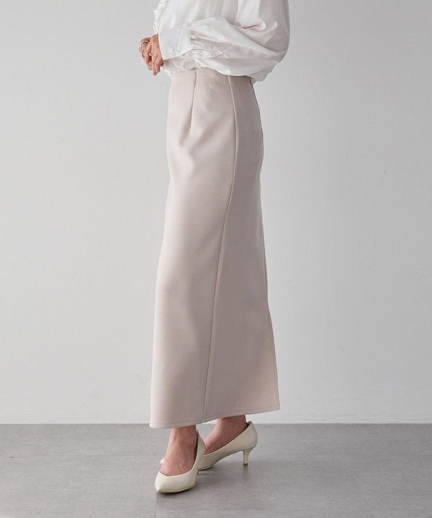 YECCA VECCA ダンボールニットナロースカート Beige