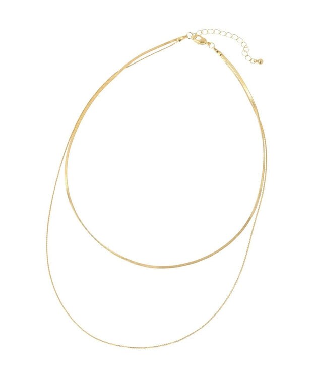 Green Parks ・ＨＡＬＦ　ＴＩＭＥ　シンプル２連ネックレス Gold