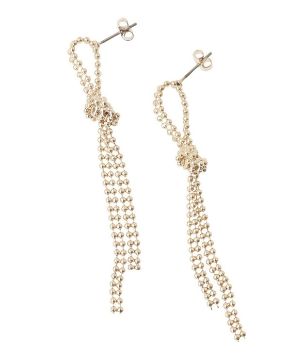 YECCA VECCA ノットボールチェーンピアス Gold