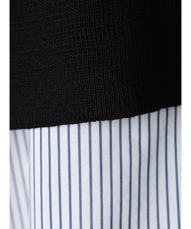 CRAFT STANDARD BOUTIQUE 【洗える】ニットベスト+シャツワンピース-SET Black