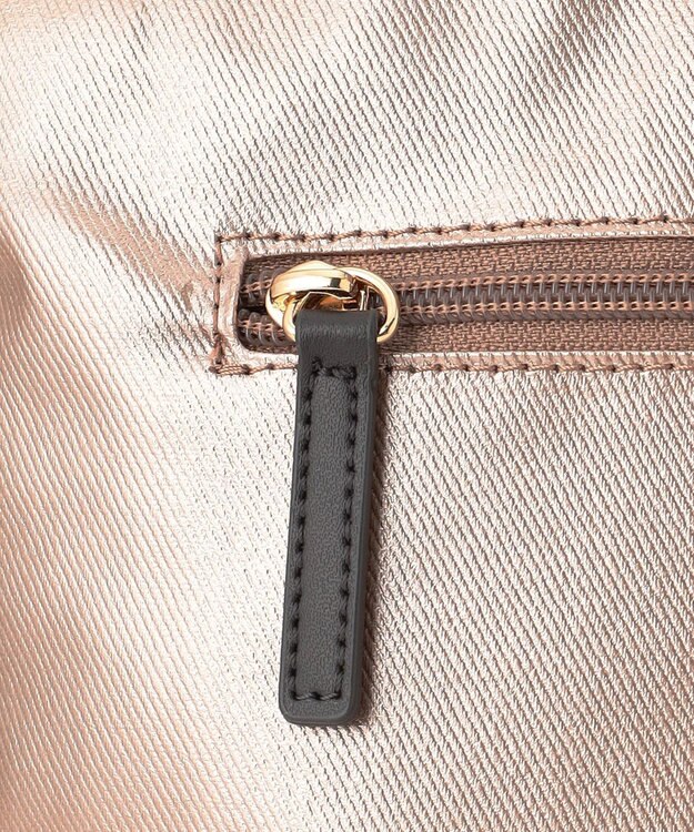 LA BAGAGERIE 【コットン×ポリウレタン】シャイニーミニトート ベージュ