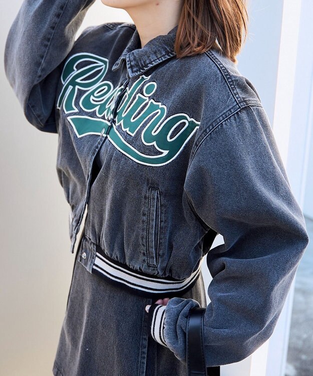 WEGO スタジアムロゴデニムショートスタジャン ブラックその他