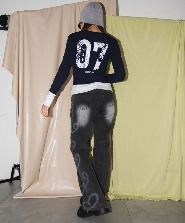 WEGO ナンハリングーレイヤードトップス ネイビー