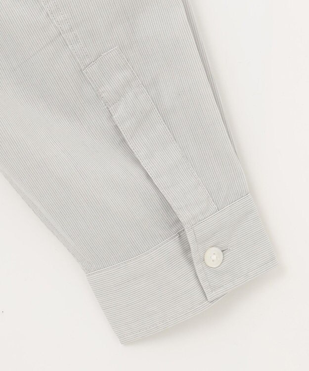 UNFILO MENS 【撥水】 コットンシャツ グレーストライプ