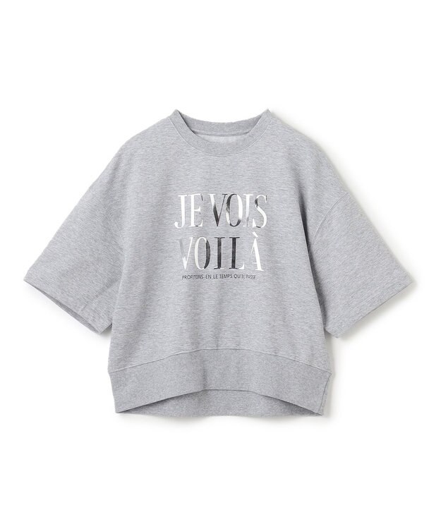 UNFILO L 【吸水速乾/UVケア】ハーフスリーブ ロゴSWEAT グレー