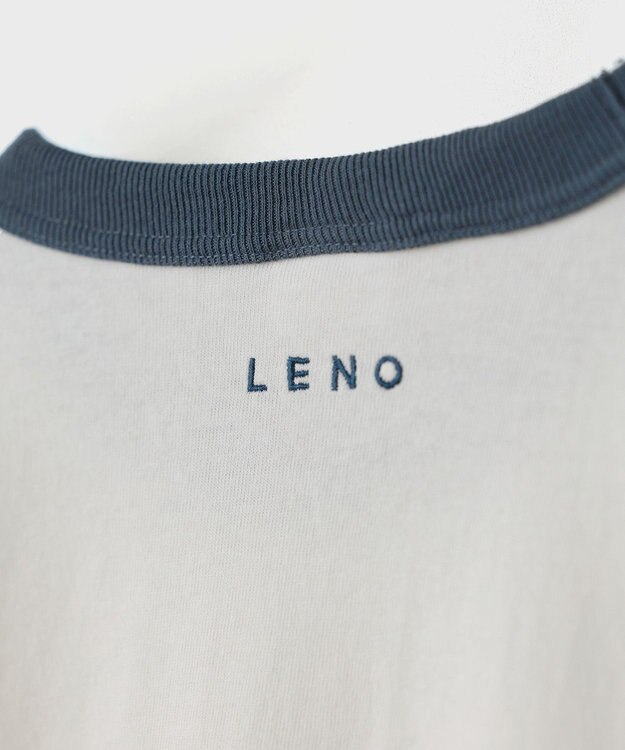 LENO RINGER T-SHIRT / リンガーTシャツ WHITE×NAVY