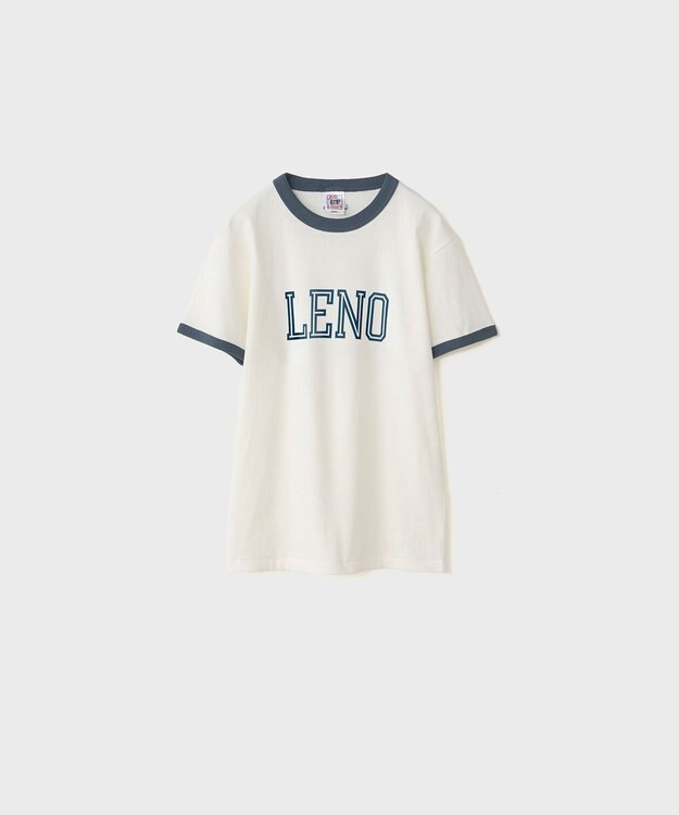 LENO RINGER T-SHIRT / リンガーTシャツ WHITE×NAVY