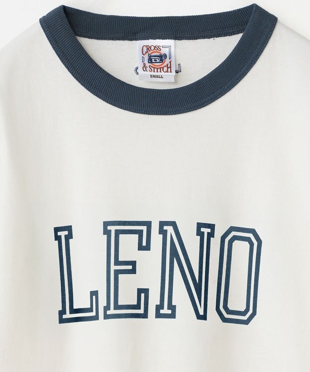 LENO RINGER T-SHIRT / リンガーTシャツ WHITE×NAVY