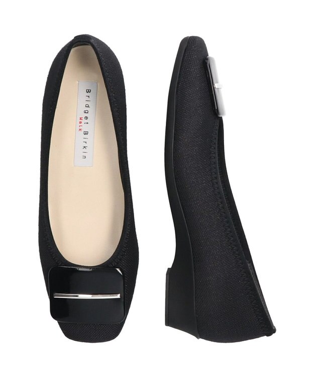 Bridget Birkin 【Bridget Birkin walk】バックルモチーフウォーキングパンプス ブラック雑材