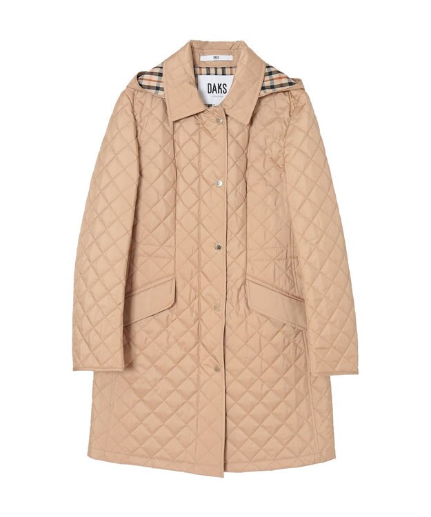 DAKS ライトウェイト キルティングコート ベージュ
