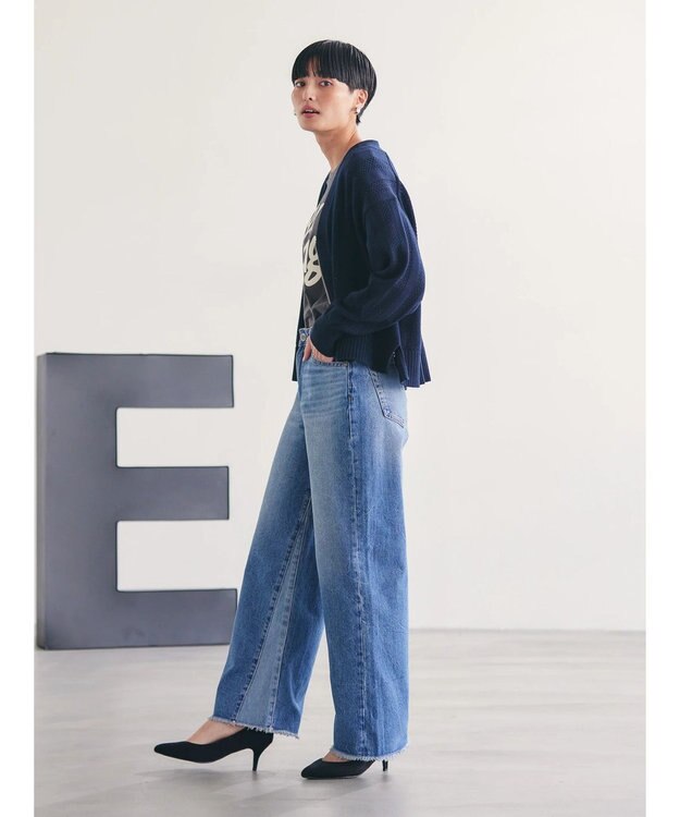 AMERICAN HOLIC 切替フレアデニム Indigo