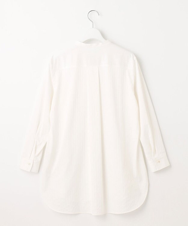 自由区 【XSサイズ~/洗える】ストレッチシャーティング ブザムシャツ ホワイト系1