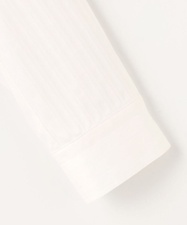 自由区 【XSサイズ~/洗える】ストレッチシャーティング ブザムシャツ ホワイト系1