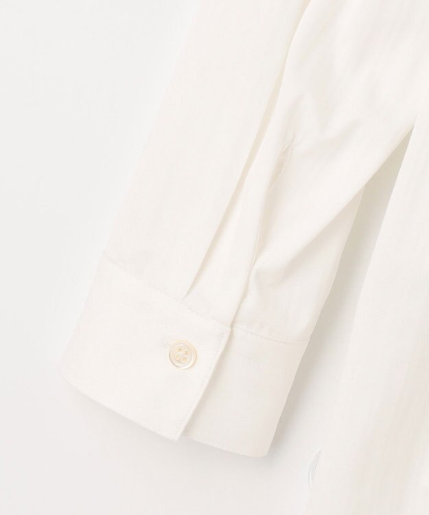 自由区 【XSサイズ~/洗える】ストレッチシャーティング ブザムシャツ ホワイト系1