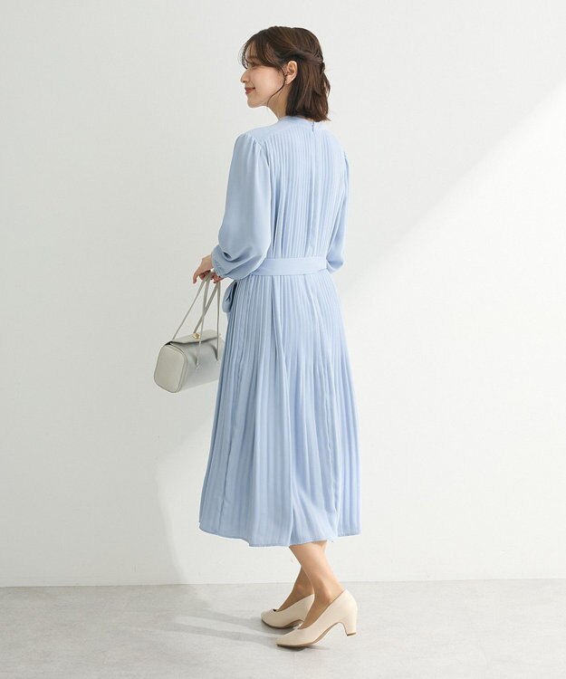 Green Parks ef-de プリーツワンピース Sax