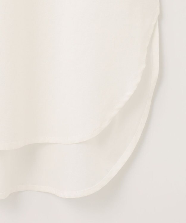 ANY 【洗濯機可】エンブロイダリー スキッパーチュニックブラウス オフ