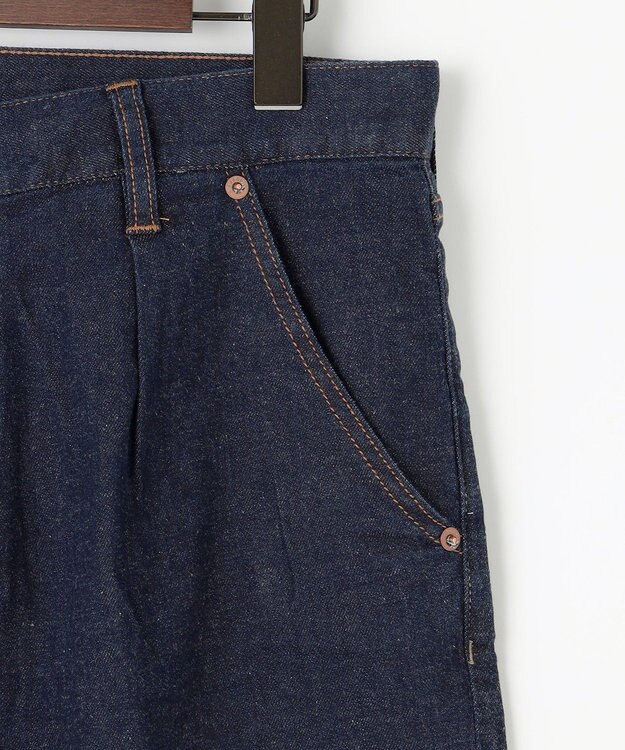 JOSEPH ABBOUD 夏デニム【JAPANファブリック/ストレッチ/軽量】ライトオンスストレッチデニム ショーツ ネイビー系