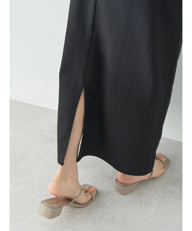 earth music&ecology ＳＥＴ２点ヘリンボーンベスト＋キャミドレ Black