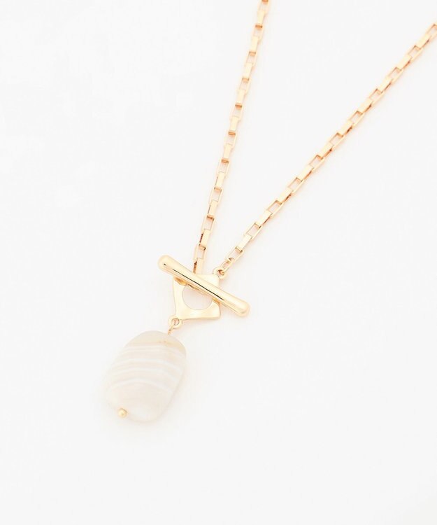 自由区 ストーンスクエアマンテル ネックレス ゴールド系